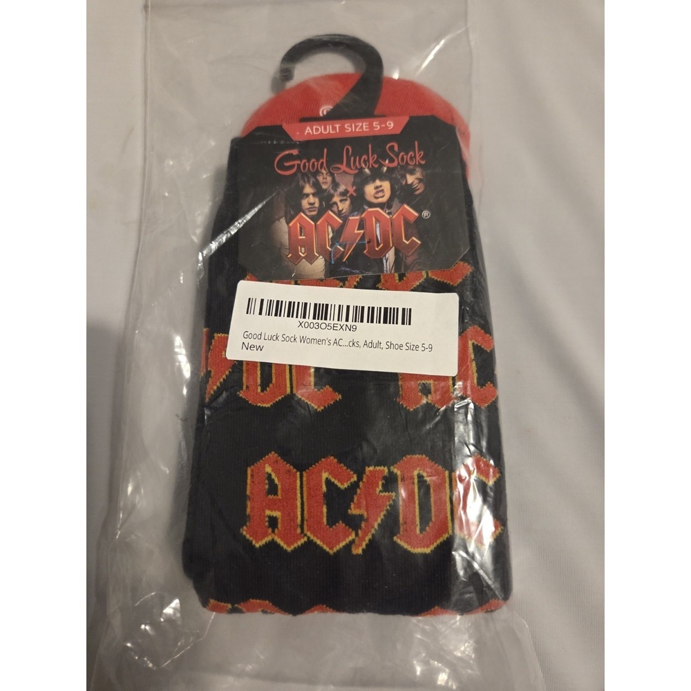 AC/DC Rock Band Officially Licensed Crew‎ Socks Women's One Size New
